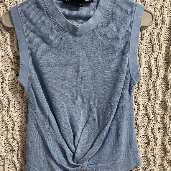 Veronica Beard Tops - Veronica Beard Sky Blue Knotted Tank Top